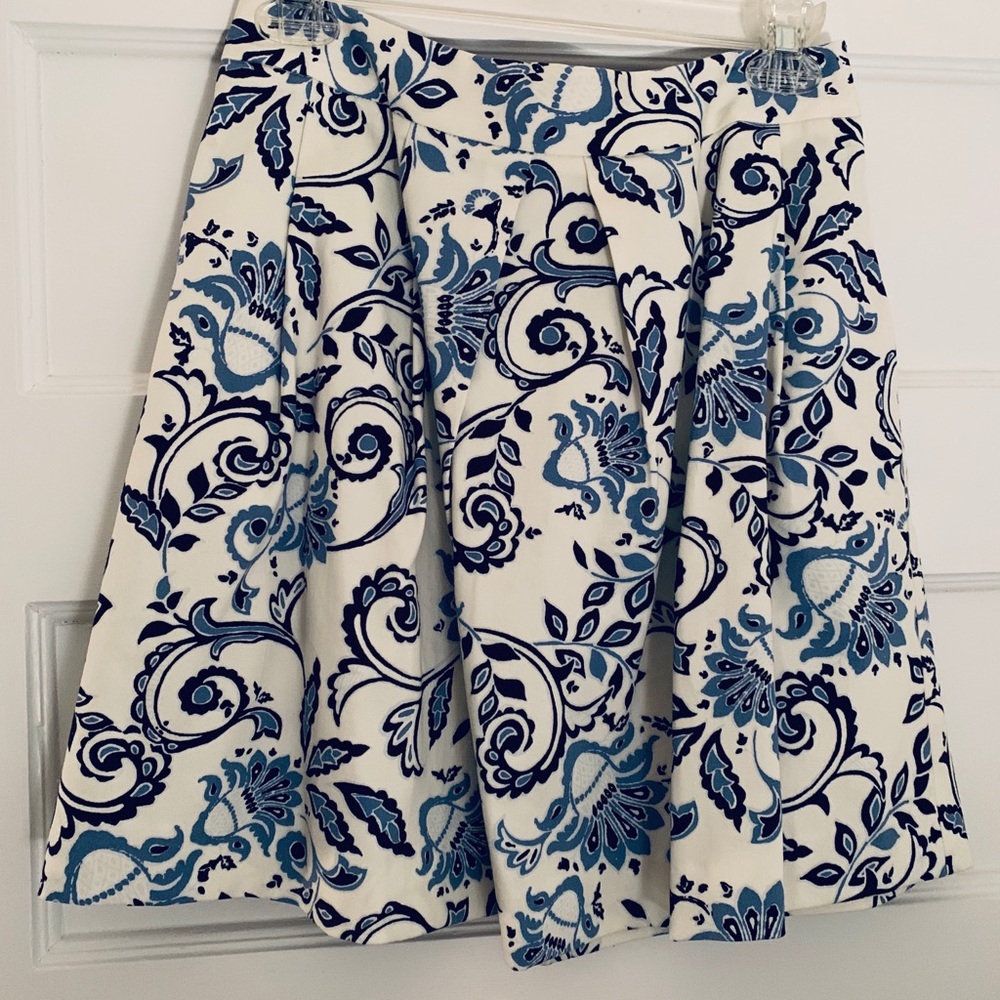 Blue Floral Skirt